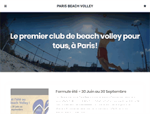 Tablet Screenshot of paris-beach-volley.com